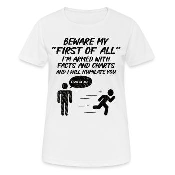 Débat de discours de débat orateur idée de cadeau - T-shirt respirant Femme - blanc - Devant - AI Model Female 172 dark (172cm)