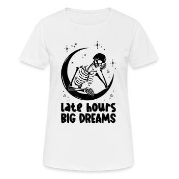 Mème noctambule qui reste tard dans la nuit - T-shirt respirant Femme - blanc - Devant - AI Model Female 172 dark (172cm)