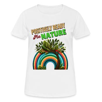 Positivity Rainbows Mindfulness Self-improvement - Frauen T-Shirt atmungsaktiv - Weiß - Vorne - AI Model Female 172 dark (172cm)