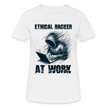 Ethical Hacking Analyst Ethical Cyber Security - Women's Breathable T-Shirt - white - Front - AI Model Female 172 dark (172cm)