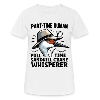 Sandhill Crane Lovers Bird Watching - Women's Breathable T-Shirt - white - Front - AI Model Female 172 dark (172cm)