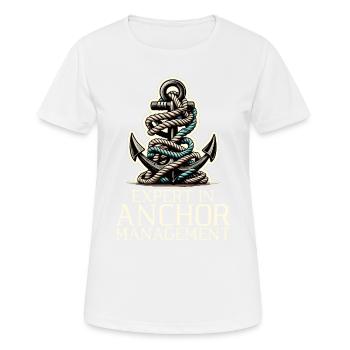 Navigation de plaisance Papa Bateau Capitaine Ponton Sailor Croisière - T-shirt respirant Femme - blanc - Devant - AI Model Female 172 dark (172cm)