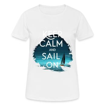 Navigation de plaisance Papa Bateau Capitaine Ponton Sailor Croisière - T-shirt respirant Femme - blanc - Devant - AI Model Female 172 dark (172cm)