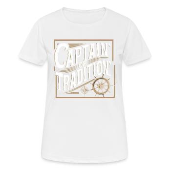 Navigation de plaisance Papa Bateau Capitaine Ponton Sailor Croisière - T-shirt respirant Femme - blanc - Devant - AI Model Female 172 dark (172cm)
