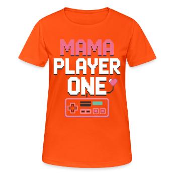 Gamer Mom Spielt Mit Der Kinderspiel-spiele Für - Frauen T-Shirt atmungsaktiv - Neonorange - Vorne - AI Model Female 172 dark (172cm)