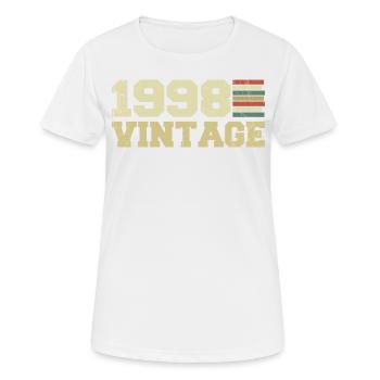 1998 Geburtstagsgeschenk 1998 Jahrgang 1998 Geschenk - Frauen T-Shirt atmungsaktiv - Weiß - Vorne - AI Model Female 172 dark (172cm)