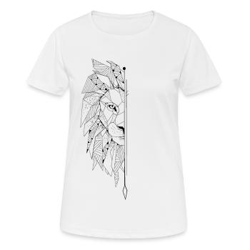 Lion voleur de chat à faible poly | Unisexe T-shirt - T-shirt respirant Femme - blanc - Devant - AI Model Female 172 dark (172cm)