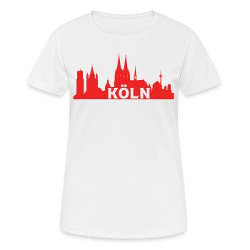 Cologne City Cologne Cathedral City Cologne Skyline Cologne - Women's Breathable T-Shirt - white - Front - AI Model Female 172 dark (172cm)