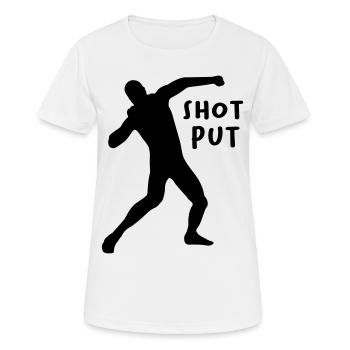 Shot put - Women's Breathable T-Shirt - white - Front - AI Model Female 172 dark (172cm)