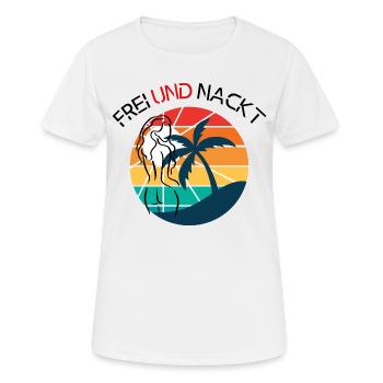 Frei und Nackt - Frauen T-Shirt atmungsaktiv - Weiß - Vorne - AI Model Female 172 dark (172cm)