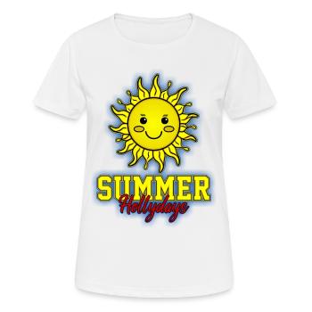Vacances d’été - T-shirt respirant Femme - blanc - Devant - AI Model Female 172 dark (172cm)