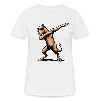 Cadeau élégant de dromadaire de dromadaire - T-shirt respirant Femme - blanc - Devant - AI Model Female 172 dark (172cm)