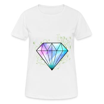 Diamond Ivy Twigs Gem Gem Jewel Tendril - Women's Breathable T-Shirt - white - Front - AI Model Female 172 dark (172cm)