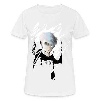 Junge im Animestyle - Frauen T-Shirt atmungsaktiv - Weiß - Vorne - AI Model Female 172 dark (172cm)