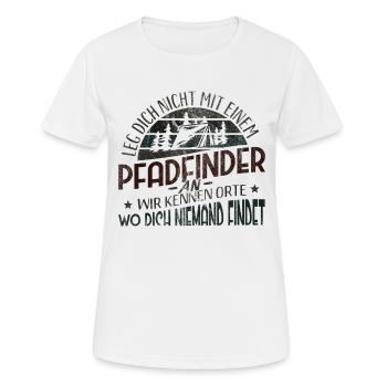 Pfadfinder - Frauen T-Shirt atmungsaktiv - Weiß - Vorne - AI Model Female 172 dark (172cm)