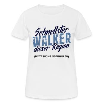 Nordic Walking - Frauen T-Shirt atmungsaktiv - Weiß - Vorne - AI Model Female 172 dark (172cm)