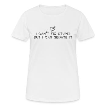 Médecins - T-shirt respirant Femme - blanc - Devant - AI Model Female 172 dark (172cm)
