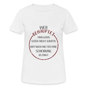 Scheidung Witziger Trennung Spruch Für Scheidung - Frauen T-Shirt atmungsaktiv - Weiß - Vorne - AI Model Female 172 dark (172cm)