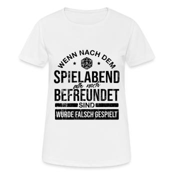 Brettspiele Brettspiel Spieleabend - Frauen T-Shirt atmungsaktiv - Weiß - Vorne - AI Model Female 172 dark (172cm)