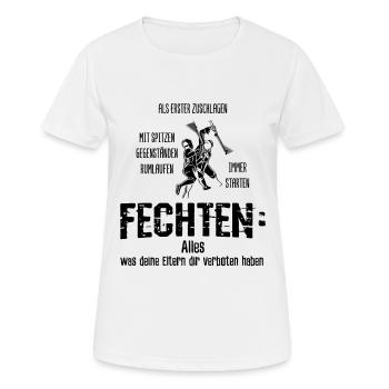 Fechten Fechten - Frauen T-Shirt atmungsaktiv - Weiß - Vorne - AI Model Female 172 dark (172cm)