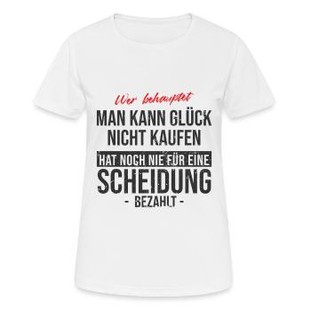Scheidung - Frauen T-Shirt atmungsaktiv - Weiß - Vorne - AI Model Female 172 dark (172cm)