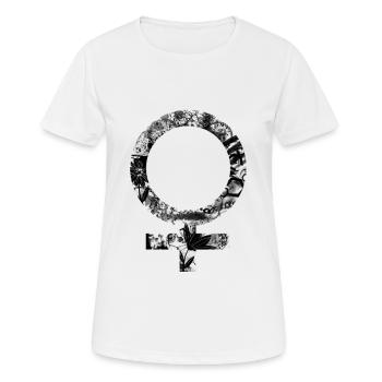 Frauensymbol - Frauen T-Shirt atmungsaktiv - Weiß - Vorne - AI Model Female 172 dark (172cm)