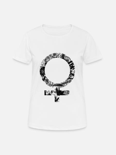 Frauensymbol - Frauen T-Shirt atmungsaktiv - Weiß