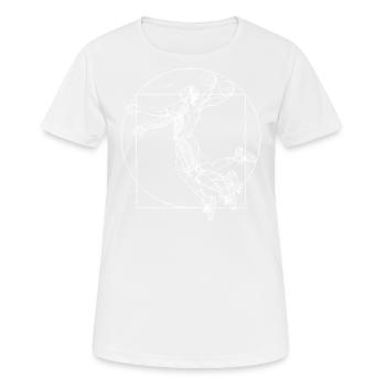Da Vinci Vitruvian homme basket-ball pour le sport - T-shirt respirant Femme - blanc - Devant - AI Model Female 172 dark (172cm)