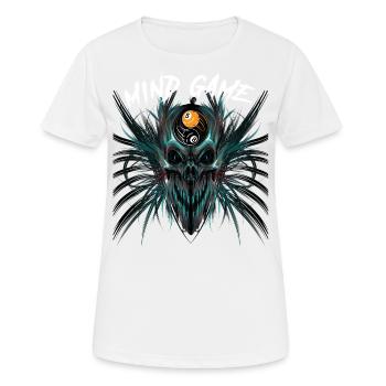 Billard Pool Skull 8-ball 9-ball shirt pour les hommes - T-shirt respirant Femme - blanc - Devant - AI Model Female 172 dark (172cm)