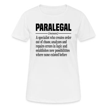 Rechtsanwaltsfachangestellter Rechtsanwalt - Frauen T-Shirt atmungsaktiv - Weiß - Vorne - AI Model Female 172 dark (172cm)