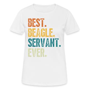 MEILLEUR SERVITEUR BEAGLE DE TOUS LES TEMPS - T-shirt respirant Femme - blanc - Devant - AI Model Female 172 dark (172cm)