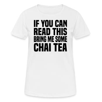 Chai tee latte - Frauen T-Shirt atmungsaktiv - Weiß - Vorne - AI Model Female 172 dark (172cm)
