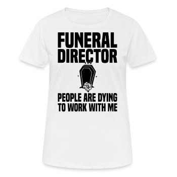Croque-mort - T-shirt respirant Femme - blanc - Devant - AI Model Female 172 dark (172cm)