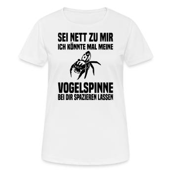 Tarentule Arachnide de compagnie - T-shirt respirant Femme - blanc - Devant - AI Model Female 172 dark (172cm)