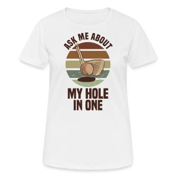 Golf Cart Balls Sport - Women's Breathable T-Shirt - white - Front - AI Model Female 172 dark (172cm)
