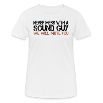 Ingénieur du son Ingénierie du son Musique - T-shirt respirant Femme - blanc - Devant - AI Model Female 172 dark (172cm)