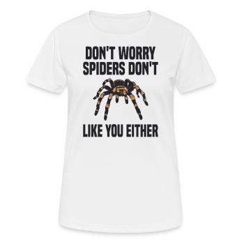 Tarentule Arachnide de compagnie - T-shirt respirant Femme - blanc - Devant - AI Model Female 172 dark (172cm)