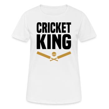 Cricket player sport - Women's Breathable T-Shirt - white - Front - AI Model Female 172 dark (172cm)