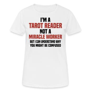 Fortune Teller Tarot Card - Women's Breathable T-Shirt - white - Front - AI Model Female 172 dark (172cm)