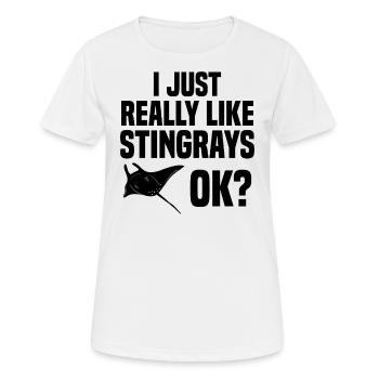 Stachelrochen Mantarochen Ozean - Frauen T-Shirt atmungsaktiv - Weiß - Vorne - AI Model Female 172 dark (172cm)