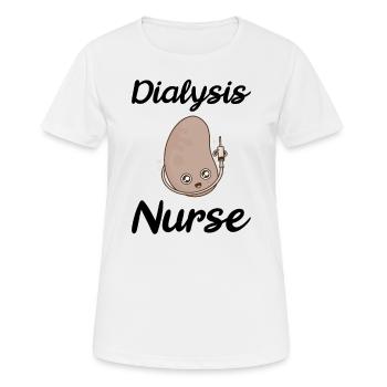 Nierentransplantation Dialyse Niere - Frauen T-Shirt atmungsaktiv - Weiß - Vorne - AI Model Female 172 dark (172cm)