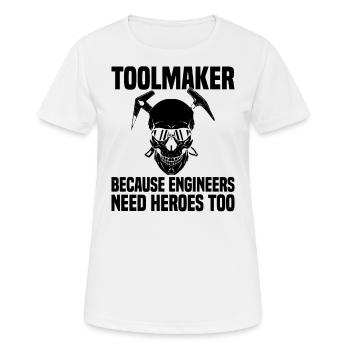 Problèmes de tolérance des mécaniciens du CNC - T-shirt respirant Femme - blanc - Devant - AI Model Female 172 dark (172cm)