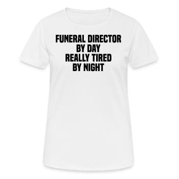 Croque-mort - T-shirt respirant Femme - blanc - Devant - AI Model Female 172 dark (172cm)