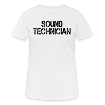Ingénieur du son Ingénieur du son Musique - T-shirt respirant Femme - blanc - Devant - AI Model Female 172 dark (172cm)