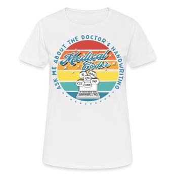 Medical Assistant - Medical Coder - Women's Breathable T-Shirt - white - Front - AI Model Female 172 dark (172cm)
