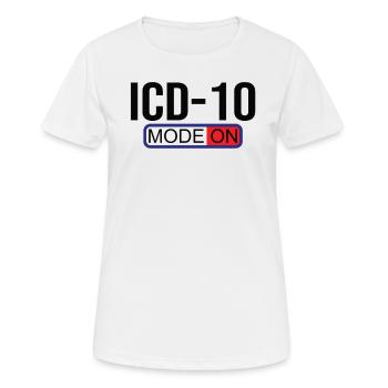 Assistant médical - Codeur médical - T-shirt respirant Femme - blanc - Devant - AI Model Female 172 dark (172cm)