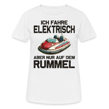 Je conduis des autos tamponneuses électriques de fête foraine - T-shirt respirant Femme - blanc - Devant - AI Model Female 172 dark (172cm)