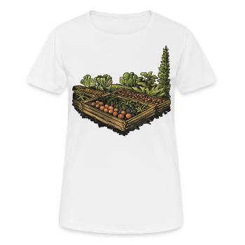 Permakultur Lebensmittel Compost - Frauen T-Shirt atmungsaktiv - Weiß - Vorne - AI Model Female 172 dark (172cm)