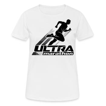 Conception de course pour les coureurs au marathon - T-shirt respirant Femme - blanc - Devant - AI Model Female 172 dark (172cm)