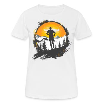 Conception de course pour les coureurs au marathon - T-shirt respirant Femme - blanc - Devant - AI Model Female 172 dark (172cm)